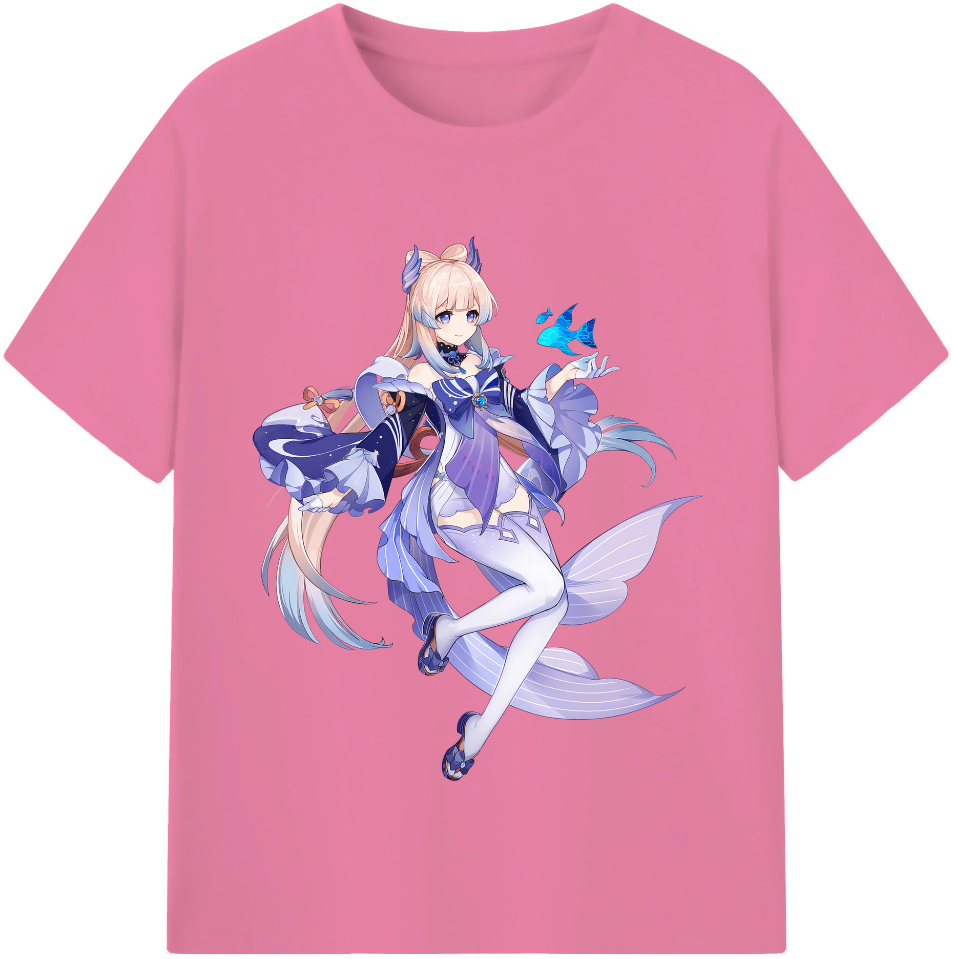 げんし神 珊瑚宮心海 サンゴノミヤ・ココミ genshin Sangonomiya Kokomi 綿100％半袖Tシャツ（フロントプリント）
